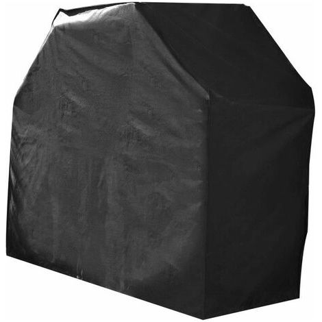 Housse de barbecue imperméable 125 x 75 x 95 cm – Toile Oxford polyester 220g/m² enduit PVC – Système d'attache cordon et œillets – Couleur anthracite – Green Club (1/3)