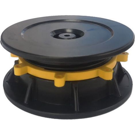 Ensemble de 4 pieds de terrasse universellement réglables pour poutres et dalles, cadre de support de sol pour dalles de pierre, support universel, M 30–47 mm (1/5)