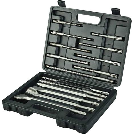 Jeu de forets et burins 15 pieces sds-plus ZIPPER bme-set