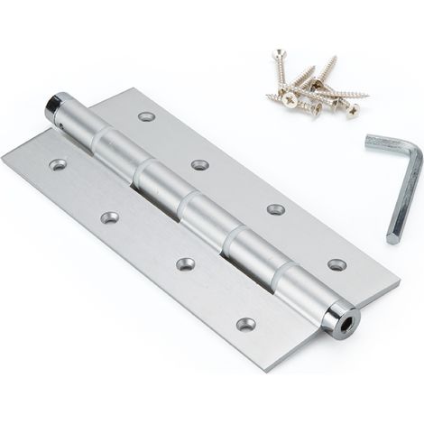 Bisagra simple acción 180x80mm acero inox cierre automático muelle regulable (1/3)