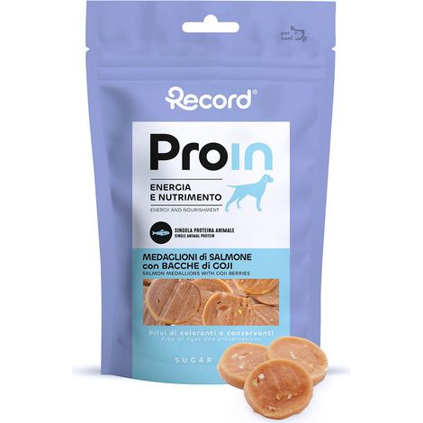 Proin snack per cani medaglioni 75 g gusto salmone e bacche di goji (1/3)