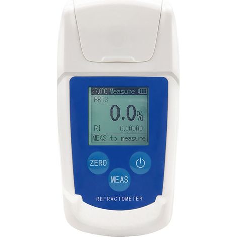 Hochpräzises digitales Brix-Refraktometer (0-55%) mit automatischer Temperaturkompensation und Messung des Brechungsindex und des Zuckergehalts für Fruchtsäfte, Getränke und Trinkwasser.
