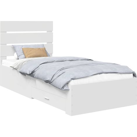 Maison Exclusive - Struttura del letto Bianco 90 x 190 cm Legno multistrato (1/5)