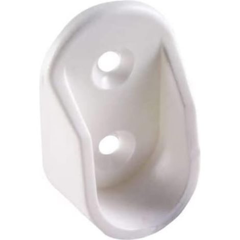 2 PEZZI - SOPPORTI REGGITUBI OVALI IN PLASTICA 30x15MM - COLORE BIANCO