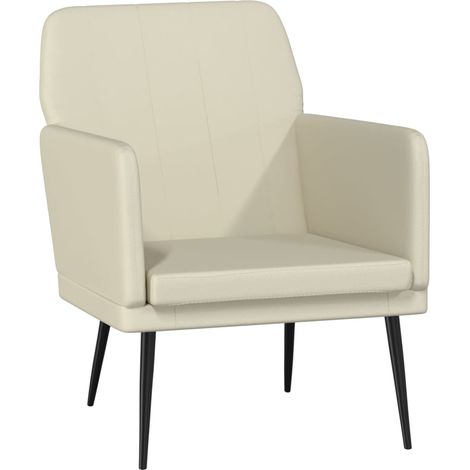 Sessel Creme 61x78x80 cm Kunstleder vidaXL (1/5)
