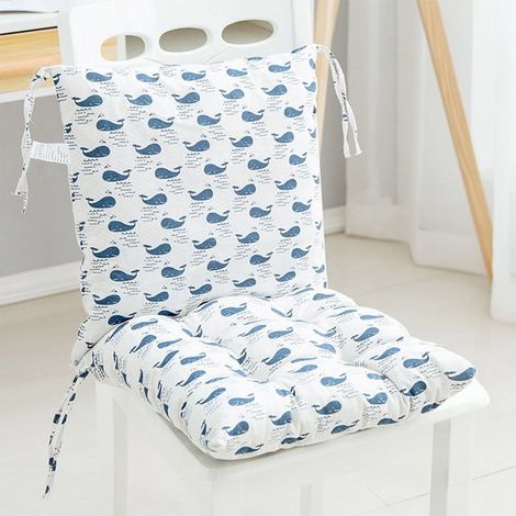 Coussin de chaise à dossier haut pour intérieur/extérieur, coussin de chaise berçante résistant à l'eau avec attaches, coussin de (1/4)
