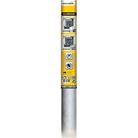 Schellenberg 58100 Rete ricambio in alluminio, rotolo zanzariera da tagliare a misura, 100 x 250 cm (1/4)