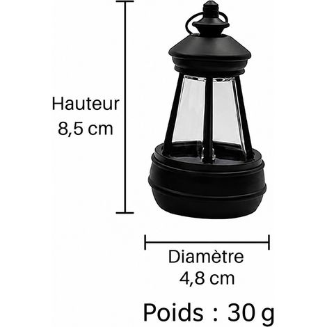 Lanterne solaire décorative pour chien veilleuse LED petit format 4,8 × 4,8 × 8,5 cm 500 g réf 7517 4,8 × 4,8 × 8,5 cm 500 g – Livraison gratuite