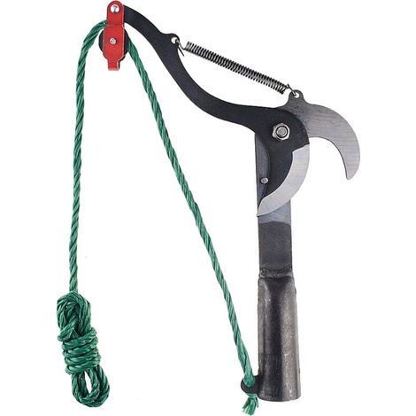 Ausziehbare Astschere für hohe Äste – Kohlenstoffstahl – 50 mm Schnittdurchmesser – Verstärkte Nylonschnur – Gartenschere