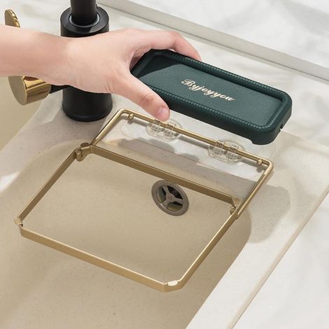 Support D'Angle Pour Évier - Support En Fer Forgé Avec Panier Filtre Et Sachets Jetables - Pour Filtration Des Déchets Culinaires - 100 Pièces (1/5)