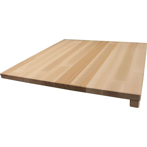 Fackelmann Tagliere spianatoia in Legno di Faggio 40 x 40 cm, Facile e Comodo da usare per Impasti e preparazione di Pasta Fresca, Taglia Unica, con rialzi di appo (1/4)