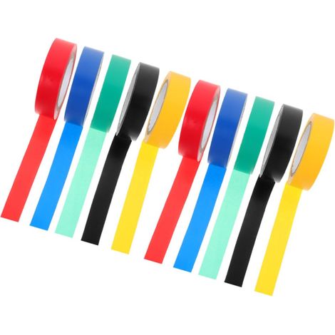 Cabilock 10 rouleaux Bande Aislante Eléctrica Colores Brillantes (1/5)
