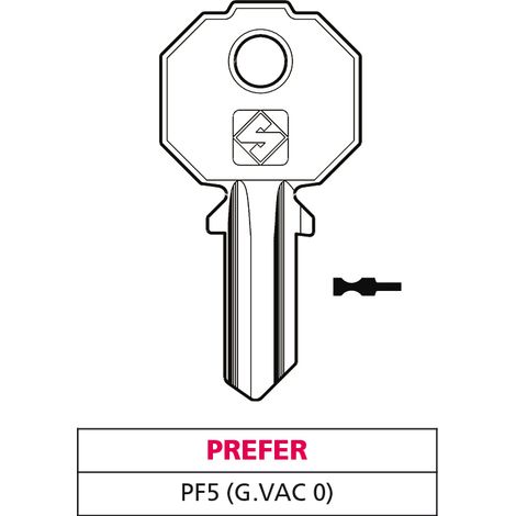 Silca CHIAVE OTTONE PF5 (G. VAC 0) PREFER 20.00 pz
