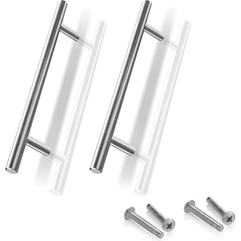 Wolketon 20 Stück Bohrlochabstand 128mm Edelstahl Möbelgriff Ø20mm Türgriff Relinggriffe Küchengriff Schrankgriffe Schubladengriffe Türgriffe