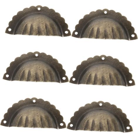 Boutons De Meubles Demi-cercle Vintage En Bronze Boutons Décoratifs Pour Tiroirs Et Commodes Lot De 6 Pièces Poignées Pour Armoires Cuisine Usage Décoratif Et Fonctionnel (1/5)