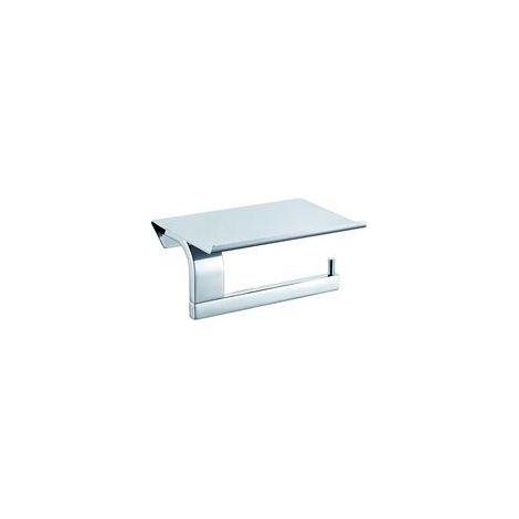 Porte-rouleau de papier toilette chromé, fixation murale Porte-rouleau de papier toilette avec étagère Acier inoxydable 304 poli Porte-rouleau de papier toilette chromé Porte-rouleau de papier toi (1/3)