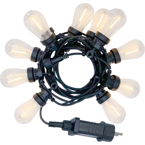 Xanlite – Guirlande lumineuse d'extérieur LED 5m 230V IP44 – 10 boules ST48 mini-Edison – Autonomie 15000h – GRL512VBST48F (1/5)