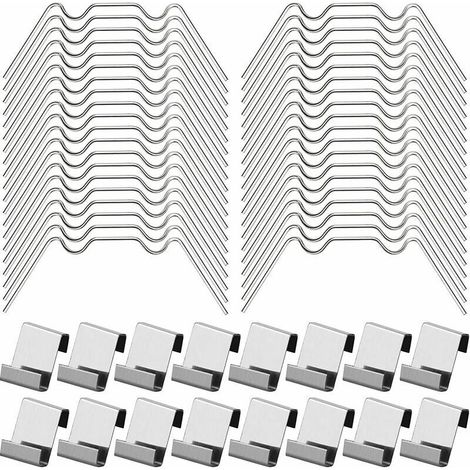 Paquete de 100 clips para acristalamiento de invernadero: incluye 50 clips tipo W y 50 clips tipo Z en acero inoxidable (1/5)