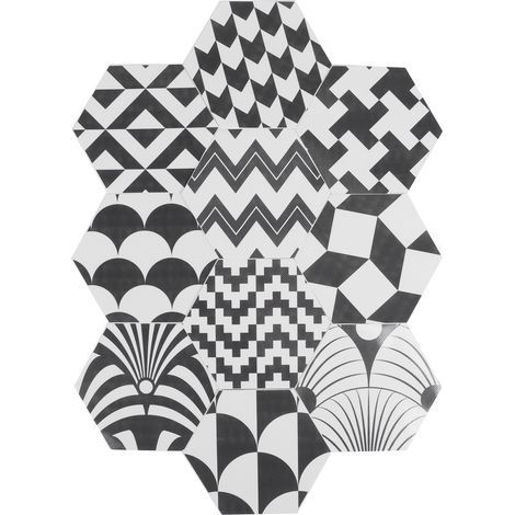 Lot de 10 stickers carrelage imperméables, résistants à l'usure, déco murale pour salle de bain et maison (1/5)