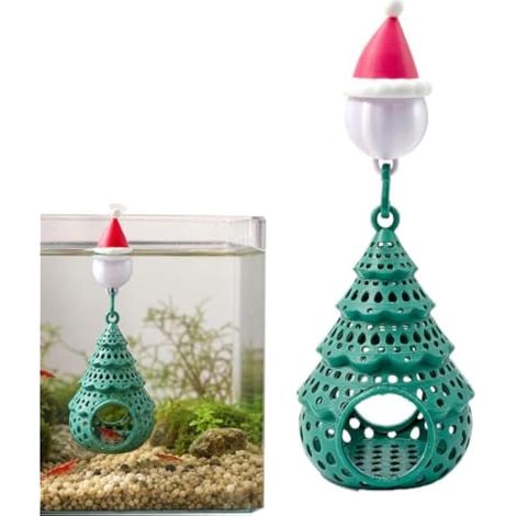 Décoration pour sapin de Noël, grotte de crevettes avec chapeau de Père (1/5)
