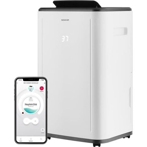 Intelligenter mobiler Luftentfeuchter - SENCOR - SDH 2028WH - 360 W - 20 l/Tag - Tank: 6 l - 2 Geschwindigkeiten - Weiß (1/5)
