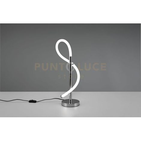 ARGOS LAMPADA DA TAVOLO LED 10,5W 1100lm, 4000K TUBO FLESSIBILE ILLUMINATO A 360° CON STRUTTURA METALLO CROMATO H.54CM