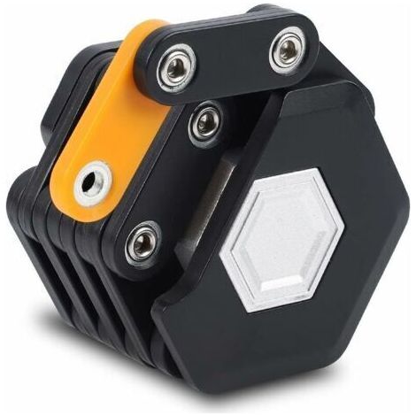 Antivol de vélo, cadenas antivol pliable haute sécurité de 85 cm de longueur, antivol électrique avec support et 3 clés, antivol pour VTT, vélos, scooters, etc. (1/5)