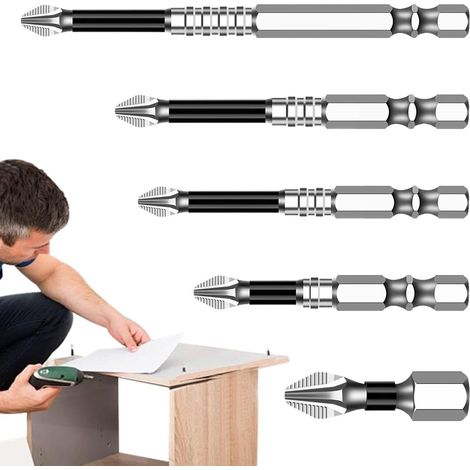 Kit de tournevis de précision - Jeu de 6 embouts magnétiques en chrome vanadium - Tournevis de rechange antidérapant pour réparation électronique, amateurs et professionnels (1/5)