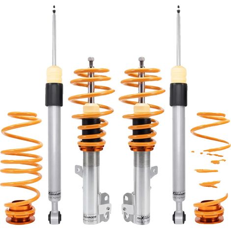 Kit de amortiguadores ajustables, acero de alta resistencia, altura regulable de 30 a 60 mm, compatible con Ford Fiesta Mk7 1.6 ST 2008-2017, mejora la maniobrabilidad, capacidad de carga de hasta 100 (1/5)