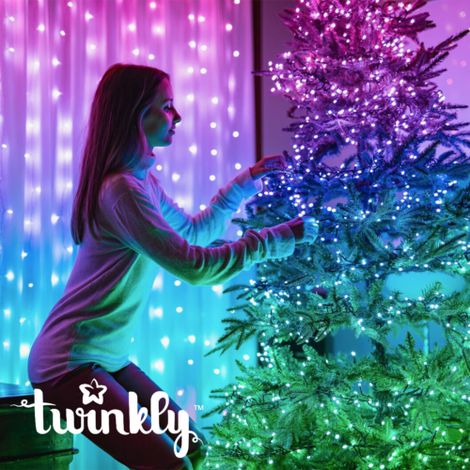 20m Smart App Controlled Twinkly Gen II Christmas Fairy Lights Black Cable Special Edition  Indoor Home Multi Colour Select (1/5)