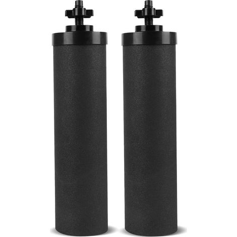 Schwarzer Ersatzwasserfilter, kompatibel mit dem Berkey-Filtersystem und Berkey-Schwerkraftwasserreinigungselementen (2er-Pack). (1/5)