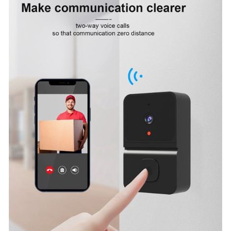 Videoportero inalámbrico,timbre inteligente con visión nocturna,videoportero inteligente inalámbrico para seguridad,recargable por USB (1/2)