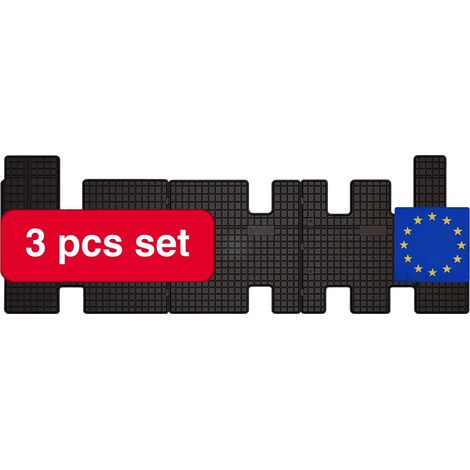 Tapis de voiture en caoutchouc, ajustement personnalisé pour la 3ème rangée, construction robuste, facile à nettoyer, remplissage en fibres synthétiques, compatible avec les modèles de voitures allema (1/5)