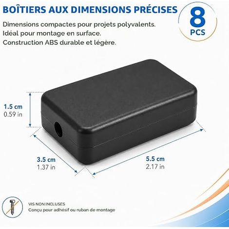 Black Junction Box, Mini Electric Junction Box (1/4)