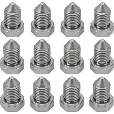 Satz mit 12 Ölablassschrauben inklusive Unterlegscheiben, M14x1,5 Ölablassschraube, universelle Ölablassmutter, Ölablassschraube für Ölwanne N90813201 N90813202 (1/5)