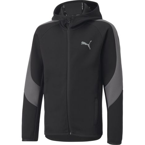 Puma EVOSTRIPE FZ Jungen-Hoodie, schwarz, 67006801, Größe 128