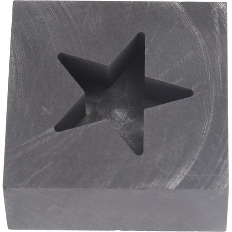 Moule à lingots en graphite, moule à cinq étoiles pour la fusion de l'or et de l'argent