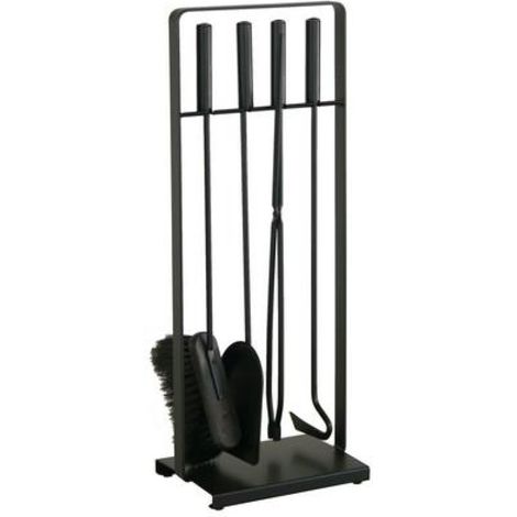 Heibi Kaminbesteck aus Stahl 5-teilig schwarz modern 25x17x64 cm (1/5)