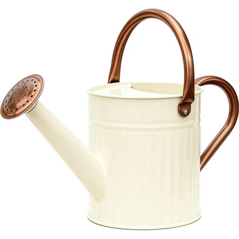 Bamworld Galvanised Steel Watering Can 2 Watering Modes Cream Beige