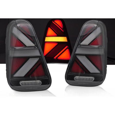 Paire de feux arriere Mini Cooper R50-R52-R53 de 2001 a 2006 Fume - FULL Led (1/5)