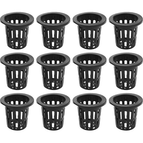 100 Stück 6 cm Nettkurver Slisset Mesh Bred Kant Filter Plante Nettpotte Bøttekurv für Hydroponi (1/5)