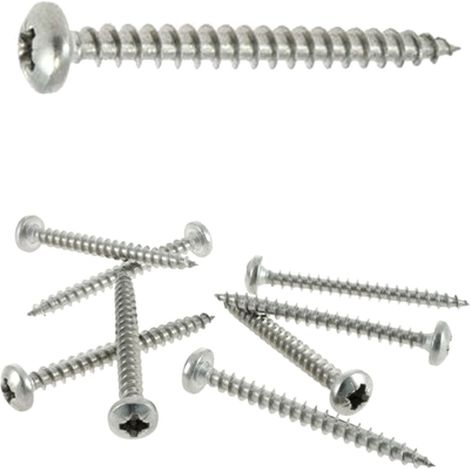 100 Vis Agglo tête cylindrique pozidriv Inox A2 - Diamètre 4,0 mm - Longueur 40 mm mm