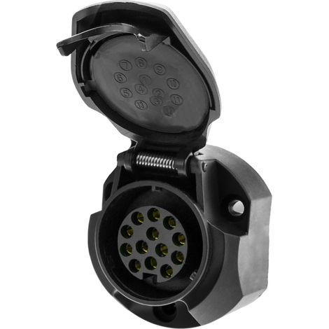 BeMatik - Prise des véhicules 13 broches + 1 broche 13P+1 femelle pour remorques et caravanes (1/5)