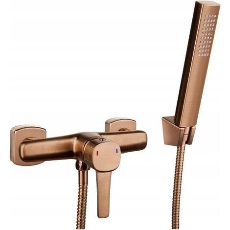 INVENA GLAMOUR Duscharmatur INVENA TREND mit Duschset Kupfer (1/3)