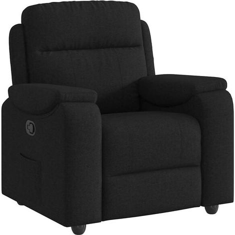 Fauteuil inclinable en tissu noir (1/5)