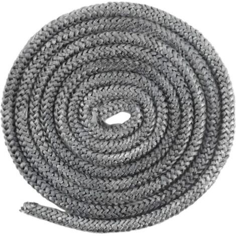 Joint Insert Cheminée 10mm x 2,5m Joint Tressé pour Insert et Poêle Joint de cheminée Joint de Porte en Fibre de Verre pour Poêle, Cheminée, Tube Poele, Porte de Four - Résistant Chaleur de 550°C (1/5)