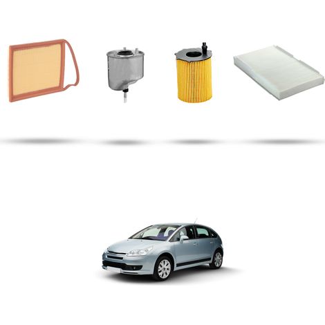 Kit tagliando 4 filtri compatibile con Citroen C4 1.6 hdi 80kw dal 2010 al 2012 (1/5)