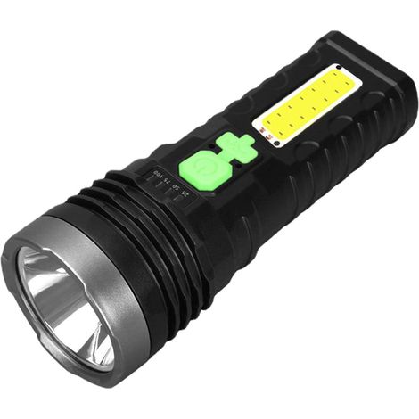 Solarbetriebene Taschenlampe  Solarbetriebene LED-Taschenlampe mit Handkurbel, wiederaufladbare wasserdichte Taschenlampe, leistungsstarke tragbare Taschenlampe, Überlebenswerkzeuge für Outdoor-Campin