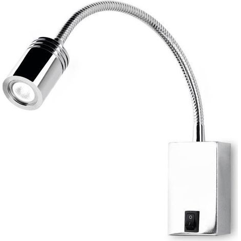 Luz De Lectura Book Rectangular Surface Led 3W 3000K Cromo 125Lm (1/2)