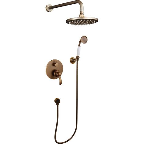 Composition de douche encastrée SC21 bronze collection Pénée